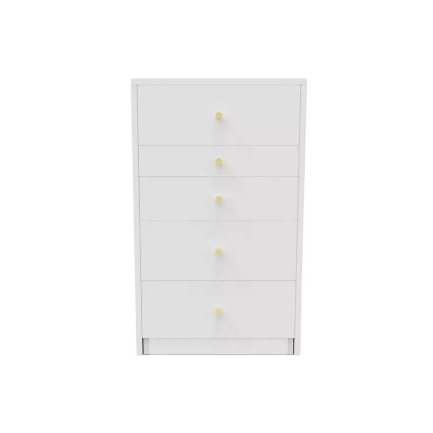 Postazione trucco con specchio e cassettiera compatta Lively