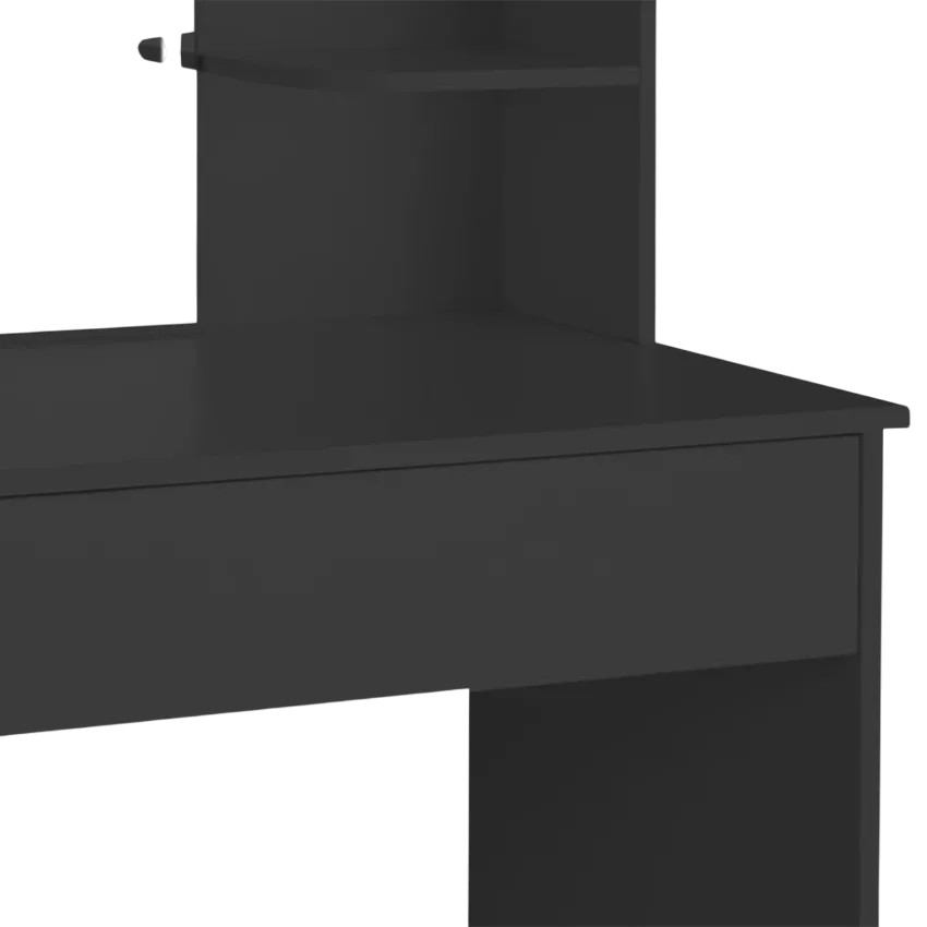 Postazione trucco moderno nero con specchio LED Green