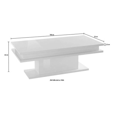 Tavolino da salotto bianco elegante moderno Diamante