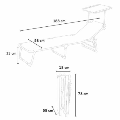 4 lettini prendisole con parasole robusti Dubai