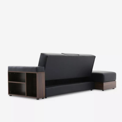 Divano letto 3 posti pouf portabicchieri e contenitore Ginepro