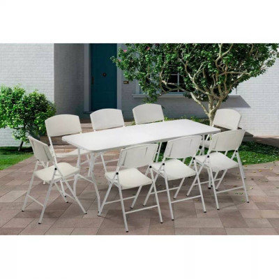 Tavolo pieghevole da giardino e campeggio 200x90 cm Erebo