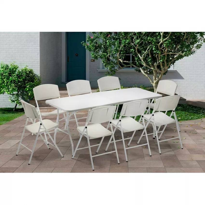 Tavolo pieghevole da giardino e campeggio 200x90 cm Erebo