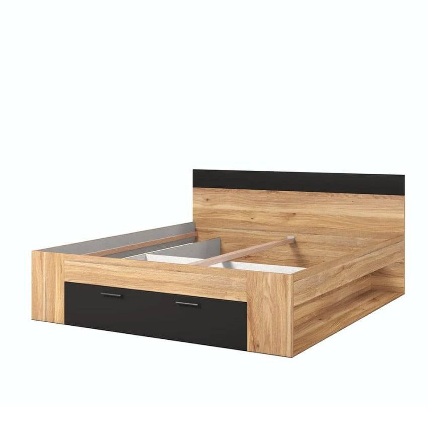 Letto matrimoniale 180x200 cm doghe e cassetto portaoggetti Fluire
