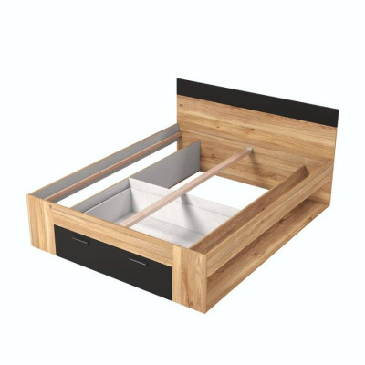 Letto matrimoniale 160x200 cm doghe contenitore moderno VitaSerena