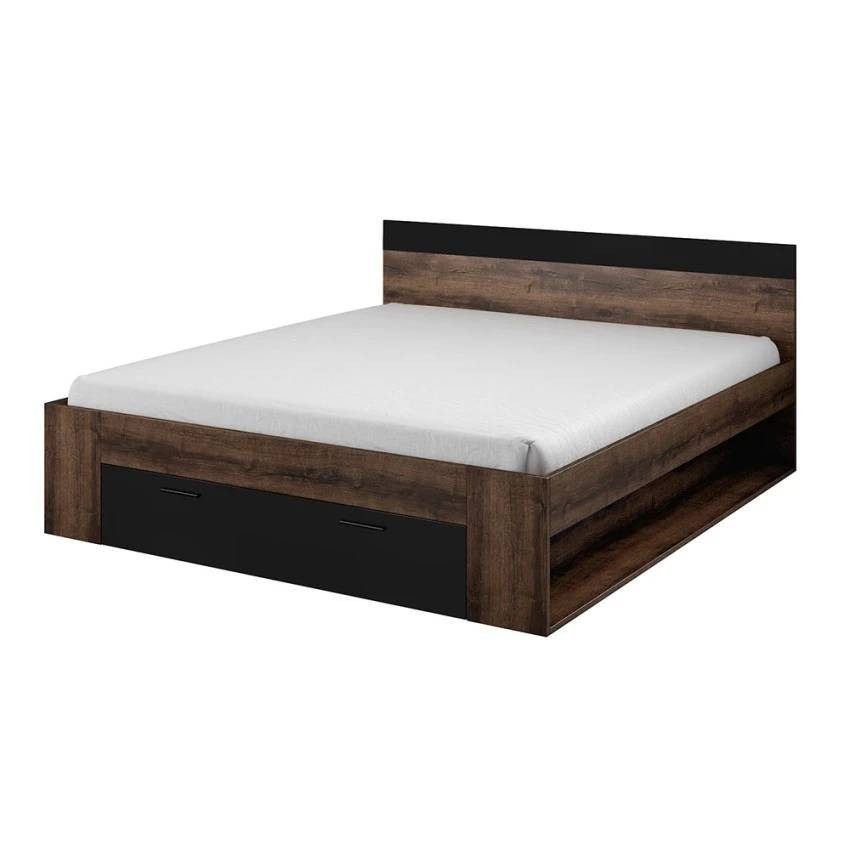 Letto matrimoniale 180x200 con contenitore moderno design Cenere