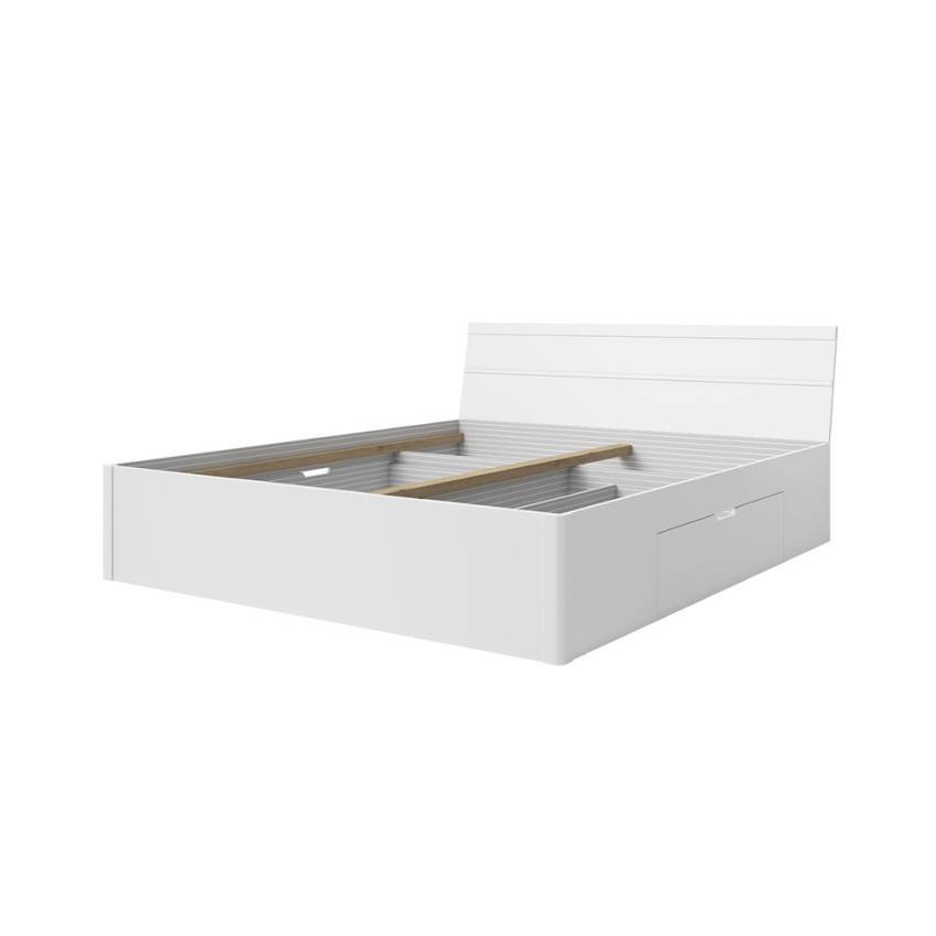 Letto matrimoniale 180x200 con cassetti e rete a doghe Tramonto
