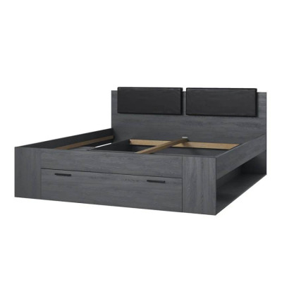 Letto matrimoniale 180x200 testiera contenitore rete Fluido