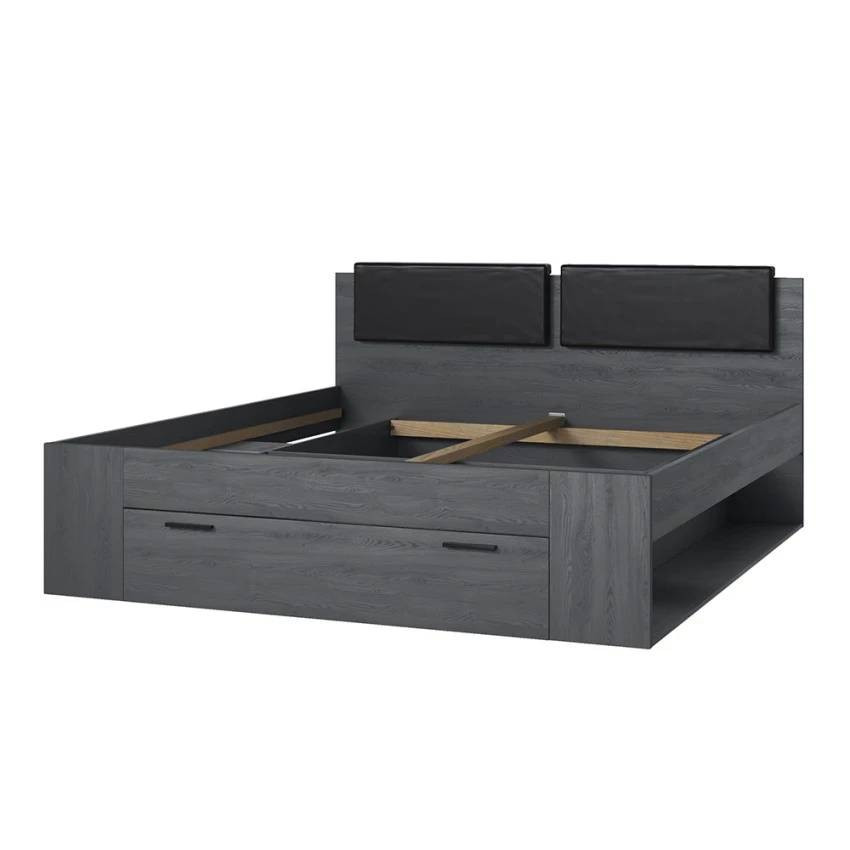 Letto matrimoniale 180x200 testiera contenitore rete Fluido