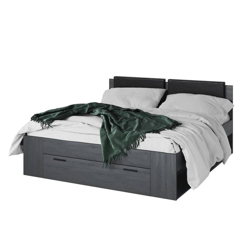 Letto matrimoniale 180x200 testiera contenitore rete Fluido