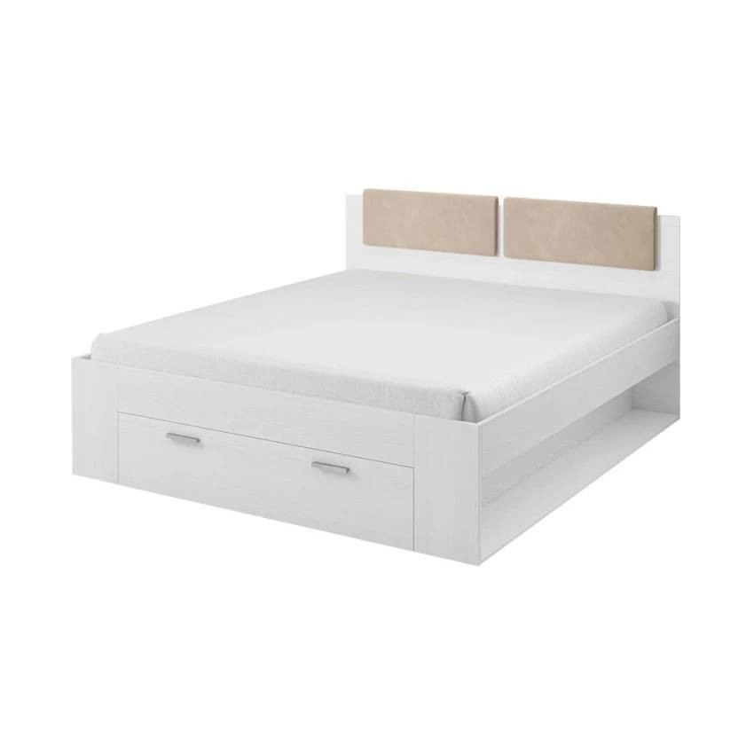 Letto matrimoniale 160x200 cm contenitore testiera moderna Eclatante