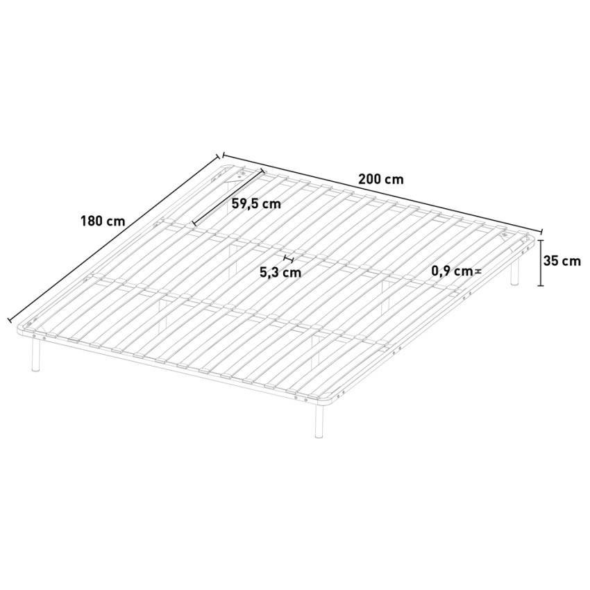 Rete ortopedica in legno matrimoniale king size 180x200 confort Eco