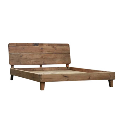 Letto matrimoniale king size 180x200 cm testiera legno ToccoDelicato