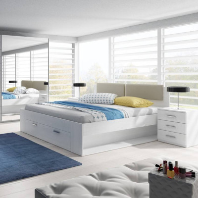 Letto contenitore 140x200cm una piazza e mezza design Splendere