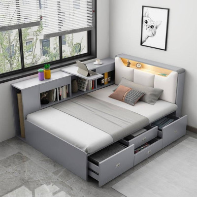 Letto matrimoniale 120x190 con contenitore design moderno Accenno