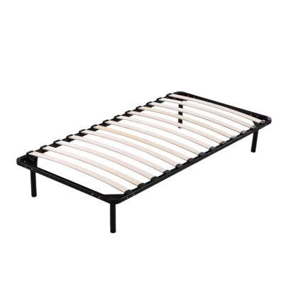 Rete singola 80x190cm con telaio in acciaio e doghe in legno Accento