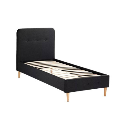 Letto singolo in tessuto e legno 80x190 con doghe SognoPerfetto