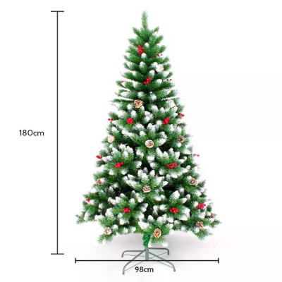 Albero di Natale artificiale 180 cm con decorazioni e base Stoccolma