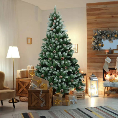 Albero di natale artificiale verde 210 cm effetto neve Helsingborg