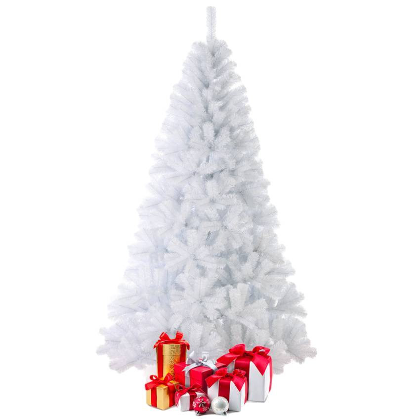 Albero di natale artificiale bianco 240 cm ecologico Lund