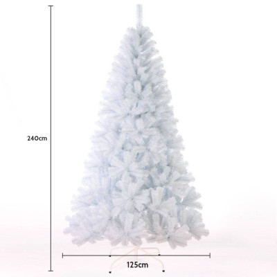 Albero di natale artificiale bianco 240 cm ecologico Lund