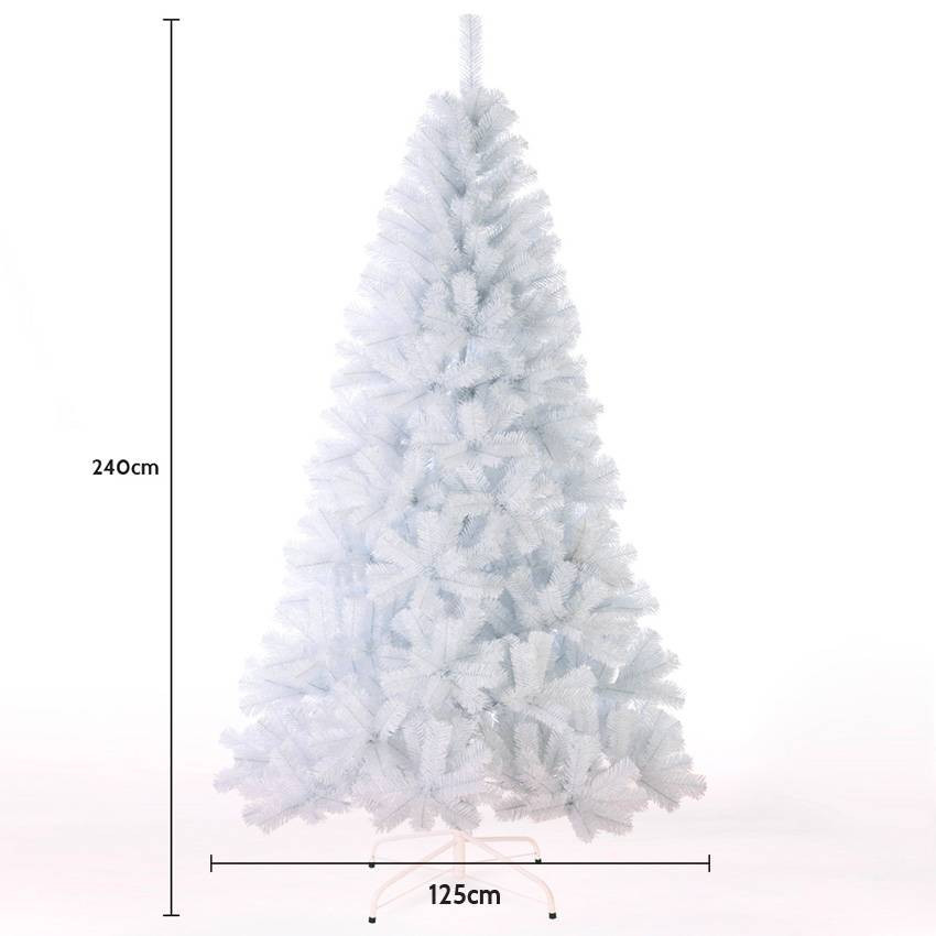Albero di natale artificiale bianco 240 cm ecologico Lund