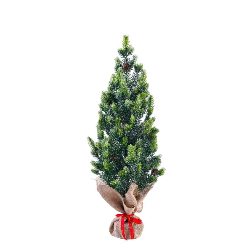 Albero di natale artificiale di 50 cm con pigne effetto neve Karlstad