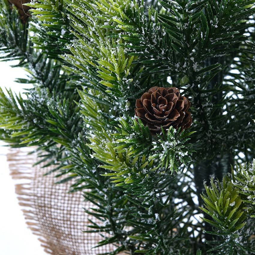 Albero di natale artificiale di 50 cm con pigne effetto neve Karlstad