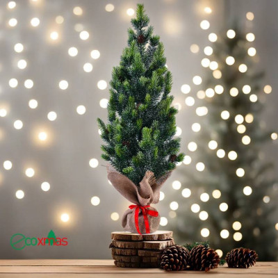 Albero di natale artificiale di 50 cm con pigne effetto neve Karlstad