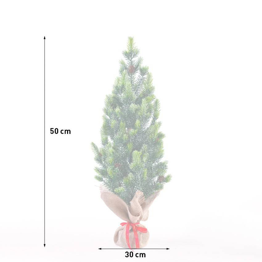 Albero di natale artificiale di 50 cm con pigne effetto neve Karlstad