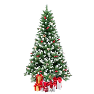 Albero di natale artificiale ecologico 210 cm decorazioni Luleå