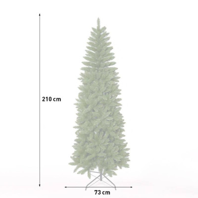 Albero di natale artificiale verde 210 cm decorazione Karlskrona