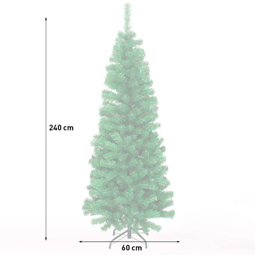 Albero di natale artificiale verde 240 cm con rami spessi Skellefteå