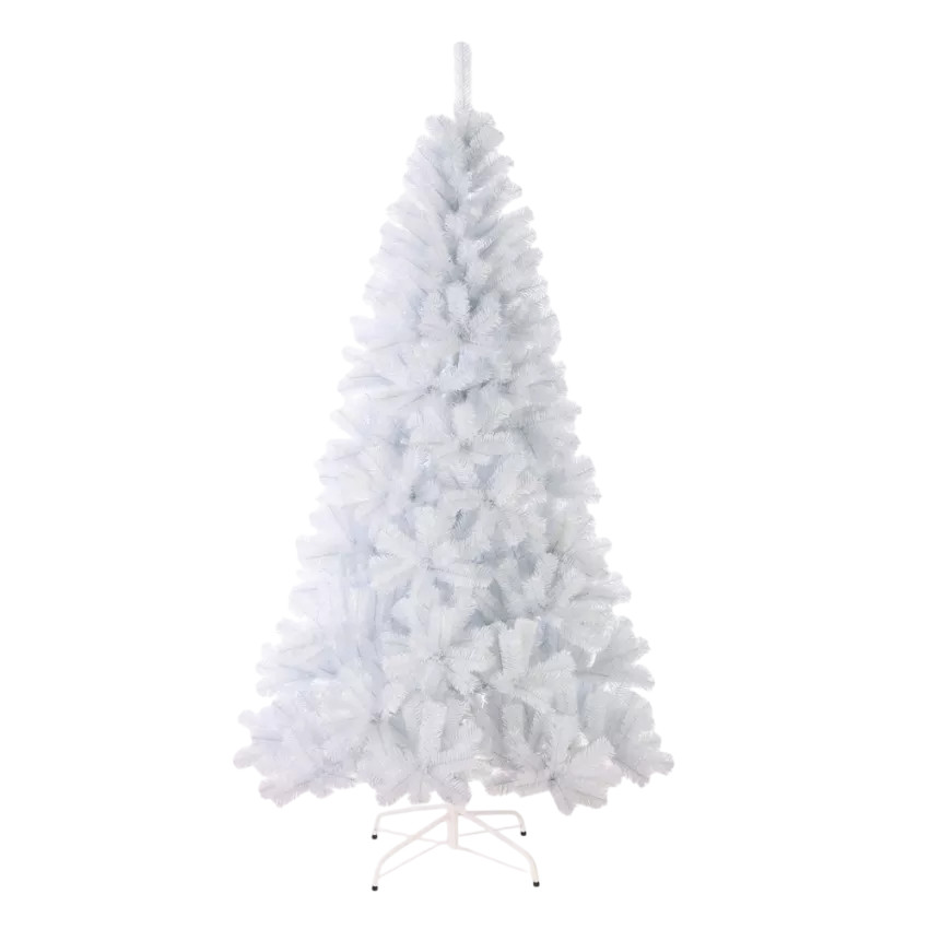 Albero di natale artificiale bianco 210 cm tradizionale Linköping