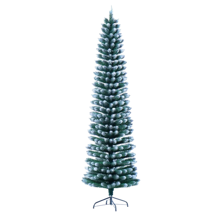 Albero di natale artificiale innevato 210cm slim poco ingombrante Umeå