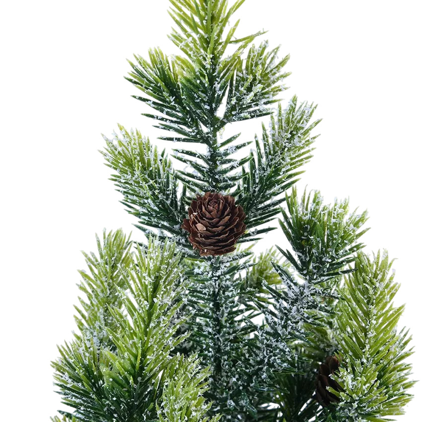 Albero di natale artificiale di 50 cm con pigne effetto neve Karlstad