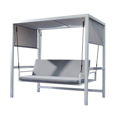 Dondolo da giardino 3 posti con baldacchino in alluminio SkySwing