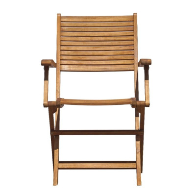 Sedia in legno da giardino pieghevole con braccioli esterno Armwood