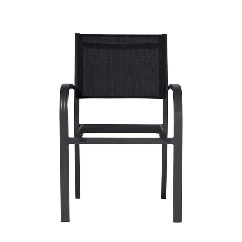 Sedia da giardino in alluminio e textilene con braccioli Alutex