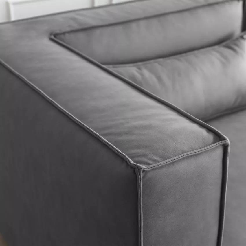 Divano modulare 3 posti confortevole e moderno in tessuto Magnolia