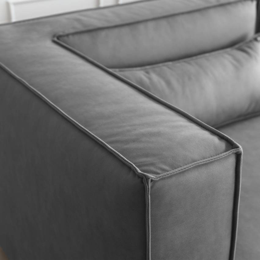 Divano 3 posti modulare moderno tessuto chaise longue Ginkgo biloba