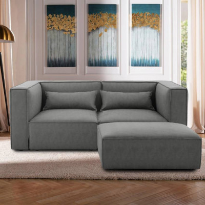 Divano modulare 2 posti moderno in tessuto con chaise longue Bagolaro