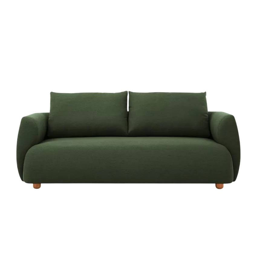 Divano 3 posti in tessuto stile nordico moderno verde Bonsai Kauri