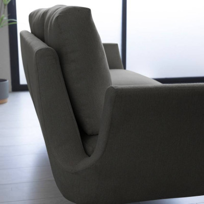 Divano a 3 posti moderno stile nordico in tessuto grigio Palo borracho