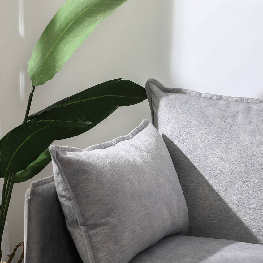Divano 2 posti imbottito in tessuto grigio design moderno Araucaria