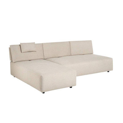 Divano ad angolo modulare 3 posti beige chaise longue Pino marittimo