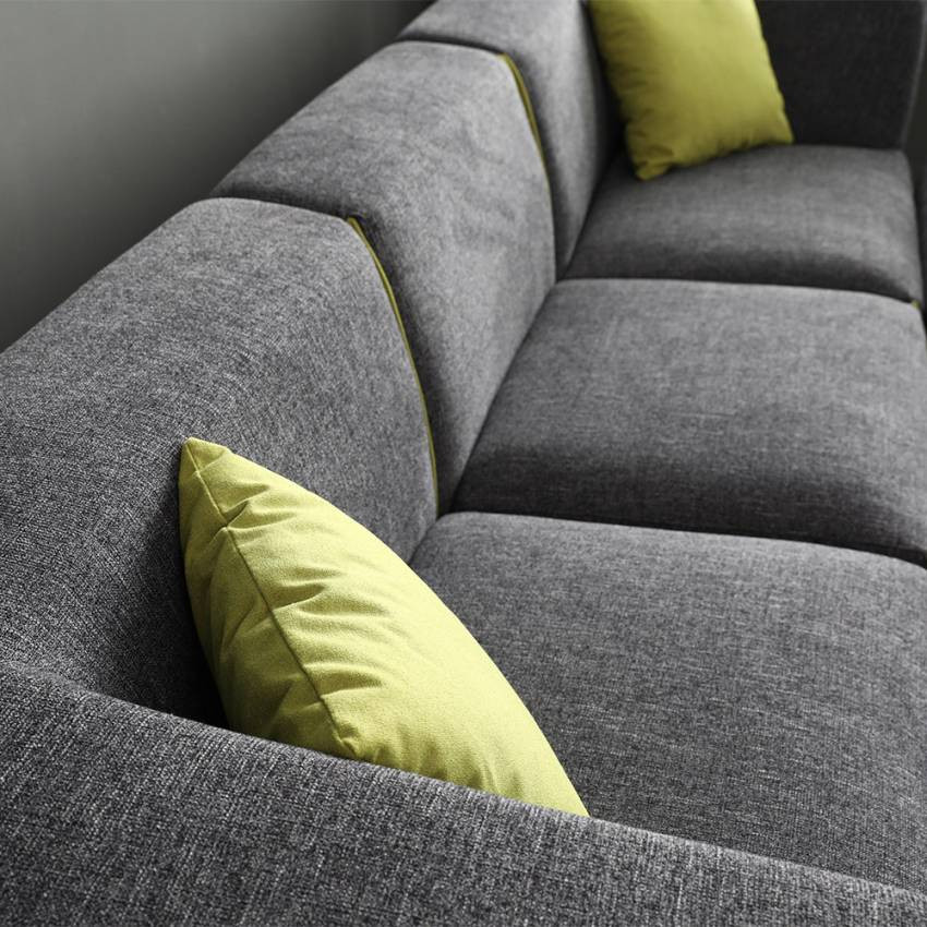 Divano modulare 3 posti in tessuto stile moderno chaise longue Olmo