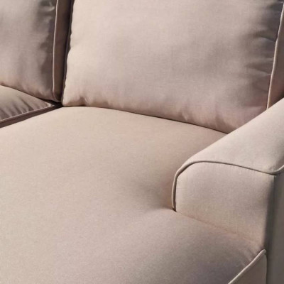Divano ad angolo destro chaise longue 3 posti tessuto Ginkgo biloba