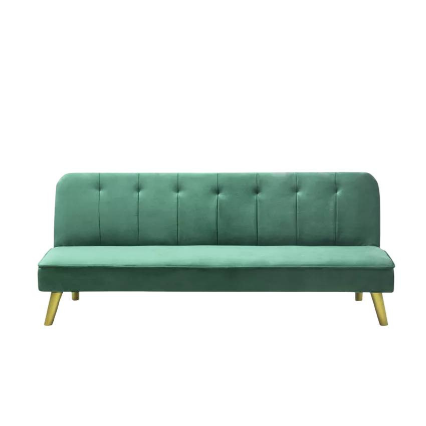 Divano convertibile 2 posti in tessuto velluto design moderno Paulonia