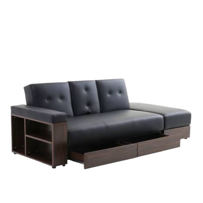 Divano letto 3 posti pouf portabicchieri e contenitore Ginepro